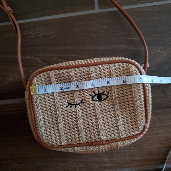 NWOT Raffia Straw Crossbody Bag Purse - Picture 8 of 8